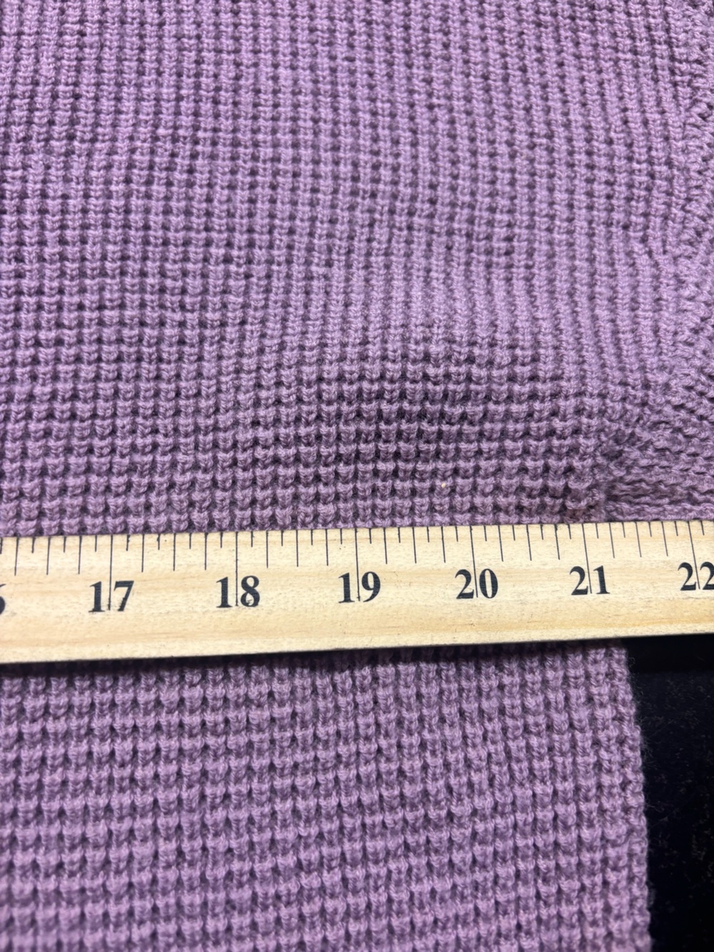 Kersh Women’s XL Merino Wool Blend Waffle Knit Sweater Lavender Purple Crew Neck - Picture 10 of 11